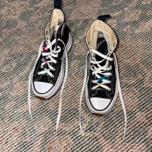 Converse Black and Cream High-Tops